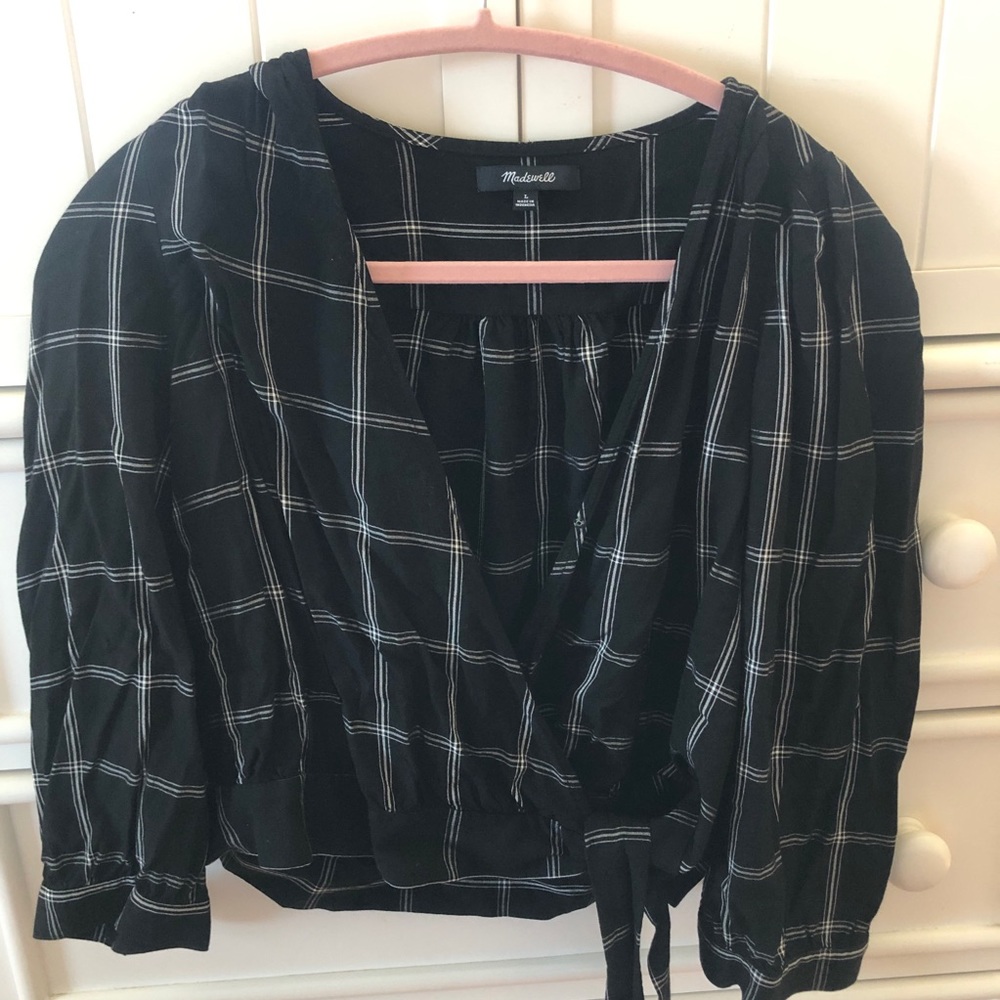 MADEWELL Cropped Wrap Blouse
